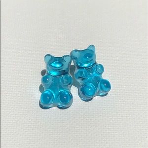 Turquoise Gummy Bear Studs